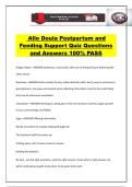 Allo Doula Postpartum and Feeding Support Quiz Questions and Answers 100&percnt; PASS
