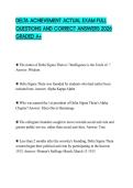 DELTA ACHIEVEMENT ACTUAL EXAM FULL QUESTIONS AND CORRECT ANSWERS 2026 GRADED A&plus;