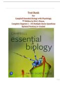 Campbell Essential Biology with Physiology 7th Edition Test Bank &vert; Complete Chapters 1-29 &vert; Multiple-Choice Questions & Answer Key &vert; A&plus; Graded