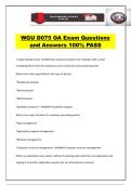 WGU D075 OA Exam Questions and Answers 100&percnt; PASS
