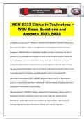 WGU D333 Ethics in Technology &ndash; WGU Exam Questions and Answers 100&percnt; PASS