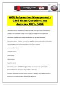 WGU Information Management - C468 Exam Questions and Answers 100&percnt; PASS
