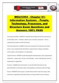 WGU&sol;C954 - Chapter 01&colon; Information Systems &ndash; People&comma; Technology&comma; Processes&comma; and Structure Exam Questions and Answers 100&percnt; PASS