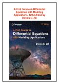 Solution Manual for A First Course in Differential Equations with Modeling Applications &lpar;12th Edition&rpar; by Dennis G&period; Zill &vert; Complete Differential Equations Problem-Solving Resource
