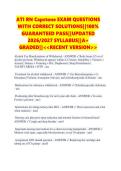 ATI RN Capstone EXAM QUESTIONS WITH CORRECT SOLUTIONS&vert;&vert;100&percnt; GUARANTEED PASS&vert;&vert;UPDATED 2026&sol;2027 SYLLABUS&vert;&vert;A&plus; GRADED&vert;&vert;<<RECENT VERSION>>