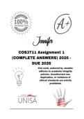 COS3711 Assignment 1 &lpar;COMPLETE ANSWERS&rpar; 2026 - DUE 2026&semi; 100&percnt; Correct solutions and explanations&period; 