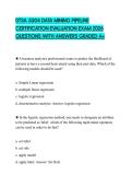 DTSA 5504 DATA MINING PIPELINE CERTIFICATION EVALUATION EXAM 2026 QUESTIONS WITH ANSWERS GRADED A&plus;