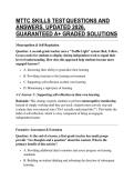 MTTC SKILLS TEST QUESTIONS AND ANSWERS&comma; UPDATED 2026&comma; GUARANTEED A&plus; GRADED SOLUTIONS