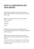 NUR 307 ALL QUIZZES REVIEW FILE 2026 TESTED QUESTIONS