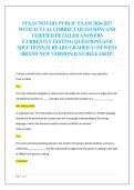 TEXAS NOTARY PUBLIC EXAM 2026&sol;2027  WITH ACTUAL CORRECT QUESTIONS AND  VERIFIED DETAILED ANSWERS  &vert;CURRENTLY TESTING QUESTIONS AND  SOLUTIONS&vert;ALREADY GRADED A&plus;&vert;NEWEST  &vert;BRAND NEW VERSION&vert;JUST RELEASED&excl;&excl;