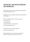 NUR 4837 UNIT 1 QUIZ PRACTICE QUESTIONS AND ANSWERS 2026