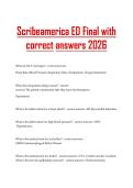 Scribeamerica ED Final Exam 2026&colon; Complete Study Guide with Correct Answers
