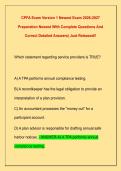 CPFA Exam Version 1 Newest Exam 2026-2027  Preparation Newest With Complete Questions And  Correct Detailed Answers&vert; Just Released&excl;&excl;