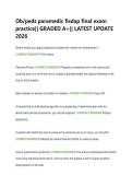 Ob&sol;peds paramedic fisdap final exam  practice&vert;&vert; GRADED A&plus;&vert;&vert; LATEST UPDATE  2026 