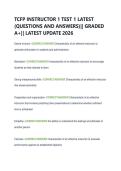 TCFP INSTRUCTOR 1 TEST 1 LATEST  &lpar;QUESTIONS AND ANSWERS&rpar;&vert;&vert; GRADED  A&plus;&vert;&vert; LATEST UPDATE 2026 