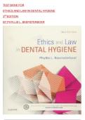 Exam &lpar;elaborations&rpar; TEST BANK FOR ETHICS AND LAW IN DENTAL HYGIENE 3RDEDITION BY PHYLLIS L&period; BEEMSTERBOER