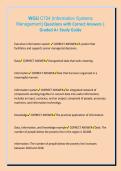 WGU C724 &lpar;Information Systems Management&rpar; Questions with Correct Answers &vert;  Graded A&plus; Study Guide