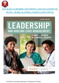 Test Bank Leadership and Nursing Care Management by Diane L&period; Huber & M&period; Lindell Joseph &ndash; Latest Updated Complete Exam Material