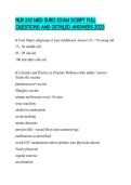 NUR 242 MED SURG EXAM SCRIPT FULL QUESTIONS AND DETAILED ANSWERS 2025