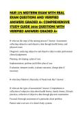 NUR 275 MIDTERM EXAM WITH REAL EXAM QUESTIONS AND VERIFIED ANSWERS GRADED A&plus; COMPREHENSIVE STUDY GUIDE 2026 QUESTIONS WITH VERIFIED ANSWERS GRADED A&plus;