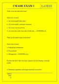 CM 4101 EXAM 1 QUESTIONS AND ANSWERS 2026