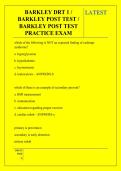 BARKLEY DRT 1 &sol;  BARKLEY POST TEST &sol;  BARKLEY POST TEST  PRACTICE EXAM