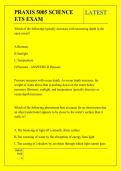 PRAXIS 5005 SCIENCE  ETS EXAM QUESTIONS AND ANSWERS 2026