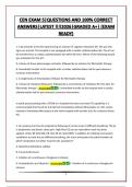 CEN EXAM 5&vert;QUESTIONS AND 100&percnt; CORRECT ANSWERS&vert;LATEST &excl;&excl;&excl;&excl;2026&vert;GRADED A&plus;&vert; &lpar;EXAM READY&rpar;