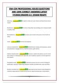 ENA CEN PROFESSIONAL ISSUES&vert;QUESTIONS AND 100&percnt; CORRECT ANSWERS&vert;LATEST &excl;&excl;&excl;&excl;2026&vert;GRADED A&plus;&vert; &lpar;EXAM READY&rpar;