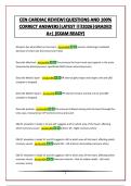 CEN CARDIAC REVIEW&vert;QUESTIONS AND 100&percnt; CORRECT ANSWERS&vert;LATEST &excl;&excl;&excl;&excl;2026&vert;GRADED A&plus;&vert; &lpar;EXAM READY&rpar;
