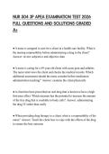 NUR 504 3P APEA EXAMINATION TEST 2026 FULL QUESTIONS AND SOLUTIONS GRADED A&plus;