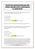 CEN PRACTICE EXAM&vert;QUESTIONS AND 100&percnt; CORRECT ANSWERS&vert;LATEST &excl;&excl;&excl;&excl;2026&vert;GRADED A&plus;&vert; &lpar;EXAM READY&rpar;