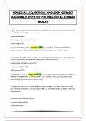 CEN EXAM 1&vert;QUESTIONS AND 100&percnt; CORRECT ANSWERS&vert;LATEST &excl;&excl;&excl;&excl;2026&vert;GRADED A&plus;&vert; &lpar;EXAM READY&rpar;