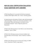 NUR 505 2026 CERTIFICATION EVALUATION EXAM QUESTIONS WITH ANSWERS