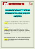 HCQM-PATIENT SAFETY ACTUAL 2026 QUESTIONS AND VERIFIED ANSWERS