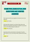 HCQM FINAL EXAM ACTUAL 2026 QUESTIONS AND VERIFIED ANSWERS