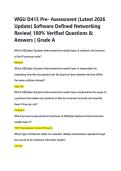 WGU D415 Pre- Assessment &lpar;Latest 2026  Update&rpar; Software Defined Networking  Review&vert; 100&percnt; Verified Questions &  Answers &vert; Grade A 