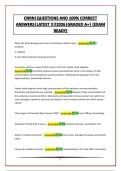 CNRN&vert;QUESTIONS AND 100&percnt; CORRECT ANSWERS&vert;LATEST &excl;&excl;&excl;&excl;2026&vert;GRADED A&plus;&vert; &lpar;EXAM READY&rpar;
