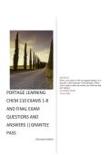 PORTAGE LEARNING CHEM 210 EXAMS 1-8 AND FINAL EXAM QUESTIONS AND ANSWERS &vert;&vert;GRANTEE PASS