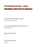 2A Hoisting License &ndash; Exam Questions with Correct Answers