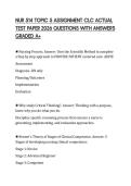 NUR 514 TOPIC 5 ASSIGNMENT CLC ACTUAL TEST PAPER 2026 QUESTIONS WITH ANSWERS GRADED A&plus;