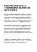 NUR 514 TOPIC 5 ASSIGNMENT CLC COMPREHENSIVE TEST 2026 STUDY GUIDE SOLVED QUESTIONS