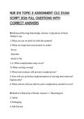 NUR 514 TOPIC 5 ASSIGNMENT CLC EXAM SCRIPT 2026 FULL QUESTIONS WITH CORRECT ANSWERS