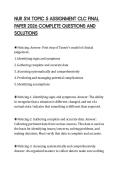 NUR 514 TOPIC 5 ASSIGNMENT CLC FINAL PAPER 2026 COMPLETE QUESTIONS AND SOLUTIONS