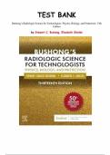 Test Bank - Bushong&rsquo;s Radiologic Science for Technologists&colon; Physics&comma; Biology&comma; and Protection 13th Edition &lpar;Stewart C&period; Bushong&comma; 2025&rpar;&comma; Chapter 1-42 &vert; All Chapters