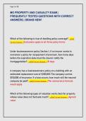 MO PROPERTY AND CASUALTY EXAM &vert;  FREQUENTLY TESTED QUESTIONS WITH CORRECT  ANSWERS &vert; BRAND NEW&excl;