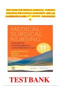 TEST BANK FOR Medical-Surgical Nursing&colon; Concepts for Clinical Judgment and Collaborative Care 11th edition by Donna D&period; Ignatavicius ISBN&colon; 978-0323878265 COMPLETE GUIDE WITH RATIONALES 100&percnt; VERIFIED A&plus; GRADE ASSURED&excl;&excl;&excl;&excl;NEW LATEST UPDATE&excl;&excl;&excl;&excl;&excl;&excl;