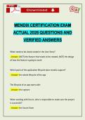 MENDIX CERTIFICATION EXAM ACTUAL 2026 QUESTIONS AND VERIFIED ANSWERS