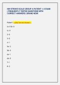 NIH STROKE SCALE GROUP A PATIENT 1- 6 EXAM  &vert; FREQUENTLY TESTED QUESTIONS WITH  CORRECT ANSWERS &vert; BRAND NEW&excl;