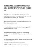 NUR 602 WEEK 2 QUIZ EXAMINATION TEST 2026 QUESTIONS WITH ANSWERS GRADED A&plus;